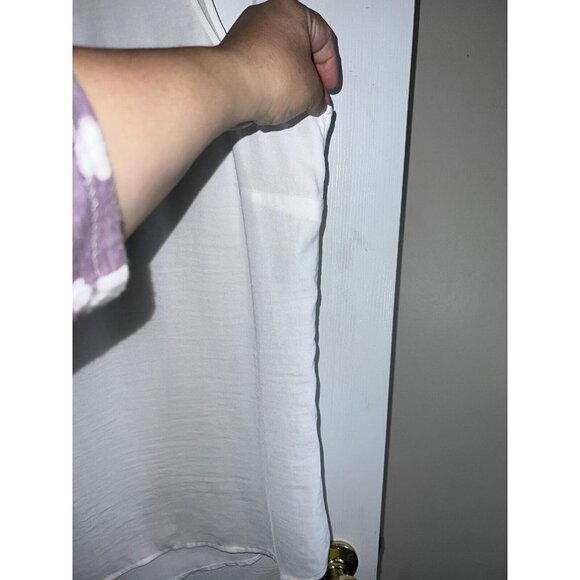 BANANA REPUBLIC White Sleeveless Career Business Top Blouse Sz M - Picture 10 of 12